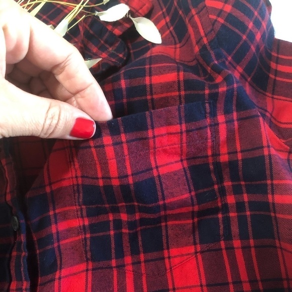 J CREW FACTORY Boy Fit Plaid Shirt - Picture 3 of 6